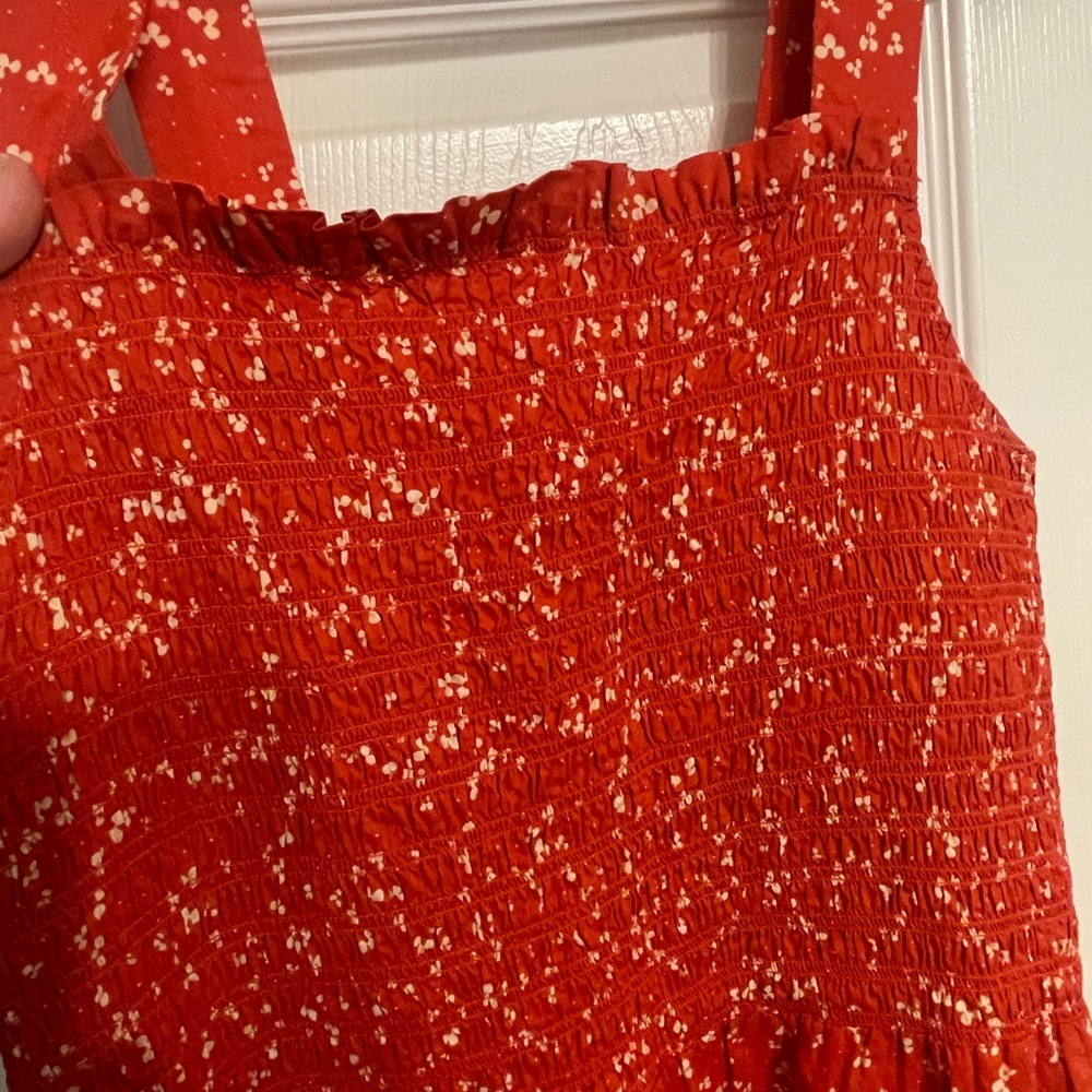 Everlane dress: orange-red maxi dress - Picture 2 of 4
